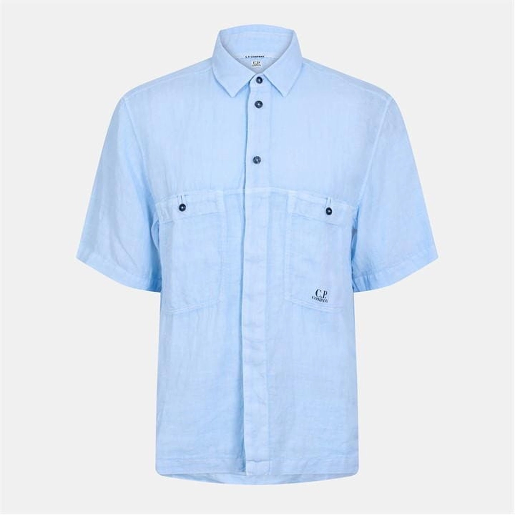 CP Company Boxy Short Sleeve Shirt - Blue